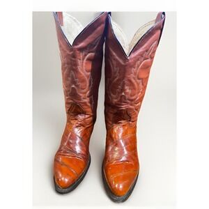 Star Boots Grano de Oro Men's 10.5 US (28 MX) Eel Skin Cowboy Western